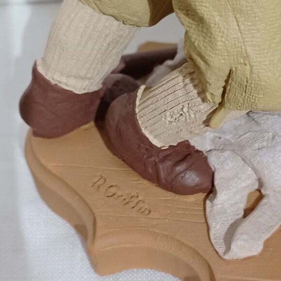 Tom Clark Cairn Studio USA 1995 Sculpture "WHO WILL BE RED?" by Roberta Griffin - Picture 3 of 12